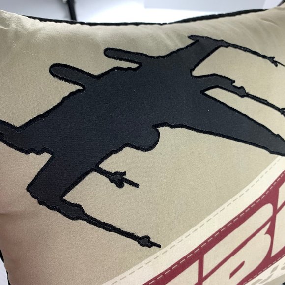 Star Wars Rebel Alliance Throw Accent Pillow Tan Maroon - Picture 4 of 6